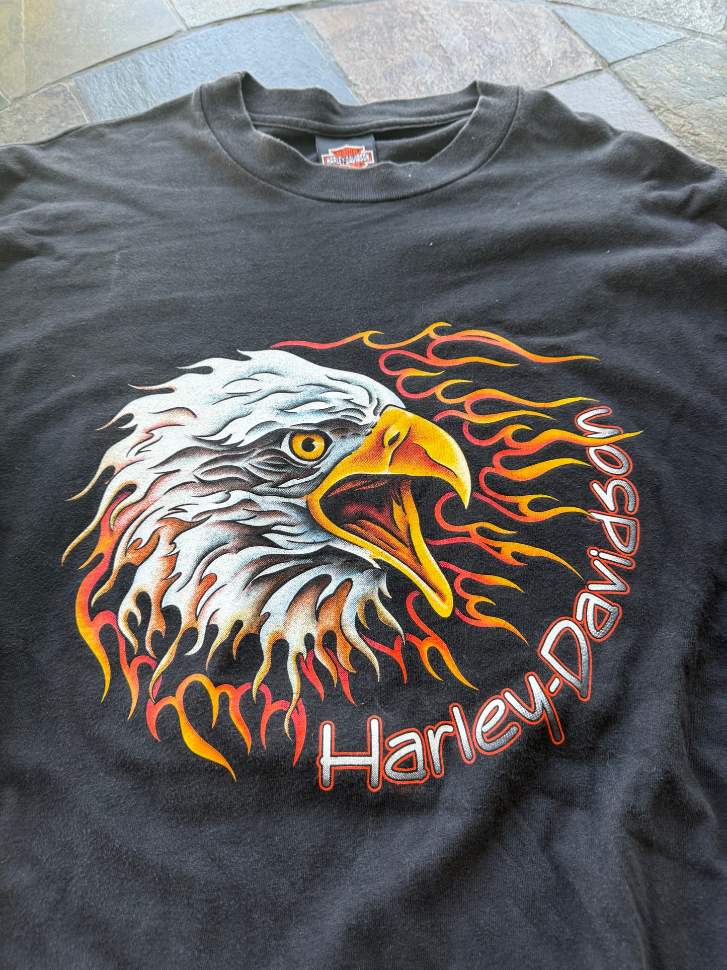 (XL) Vintage Harley Davidson Flaming Eagle Long Sleeve