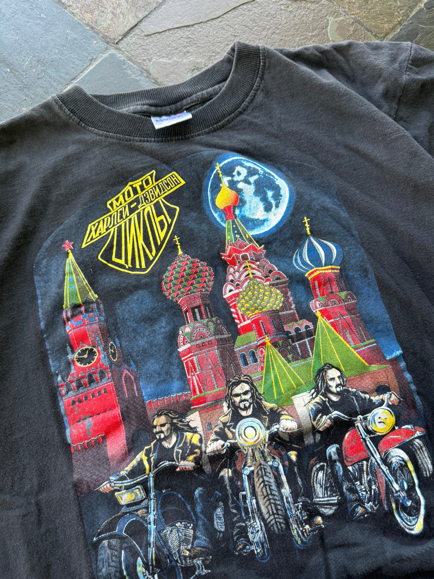 (L) Vintage Harley Davidson Moscow Tee