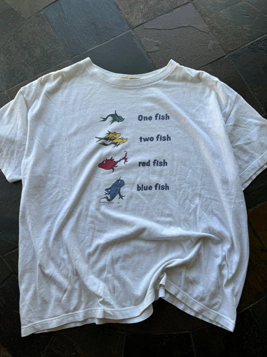 (M/L) Vintage 95' Dr. Suess Fish Tee