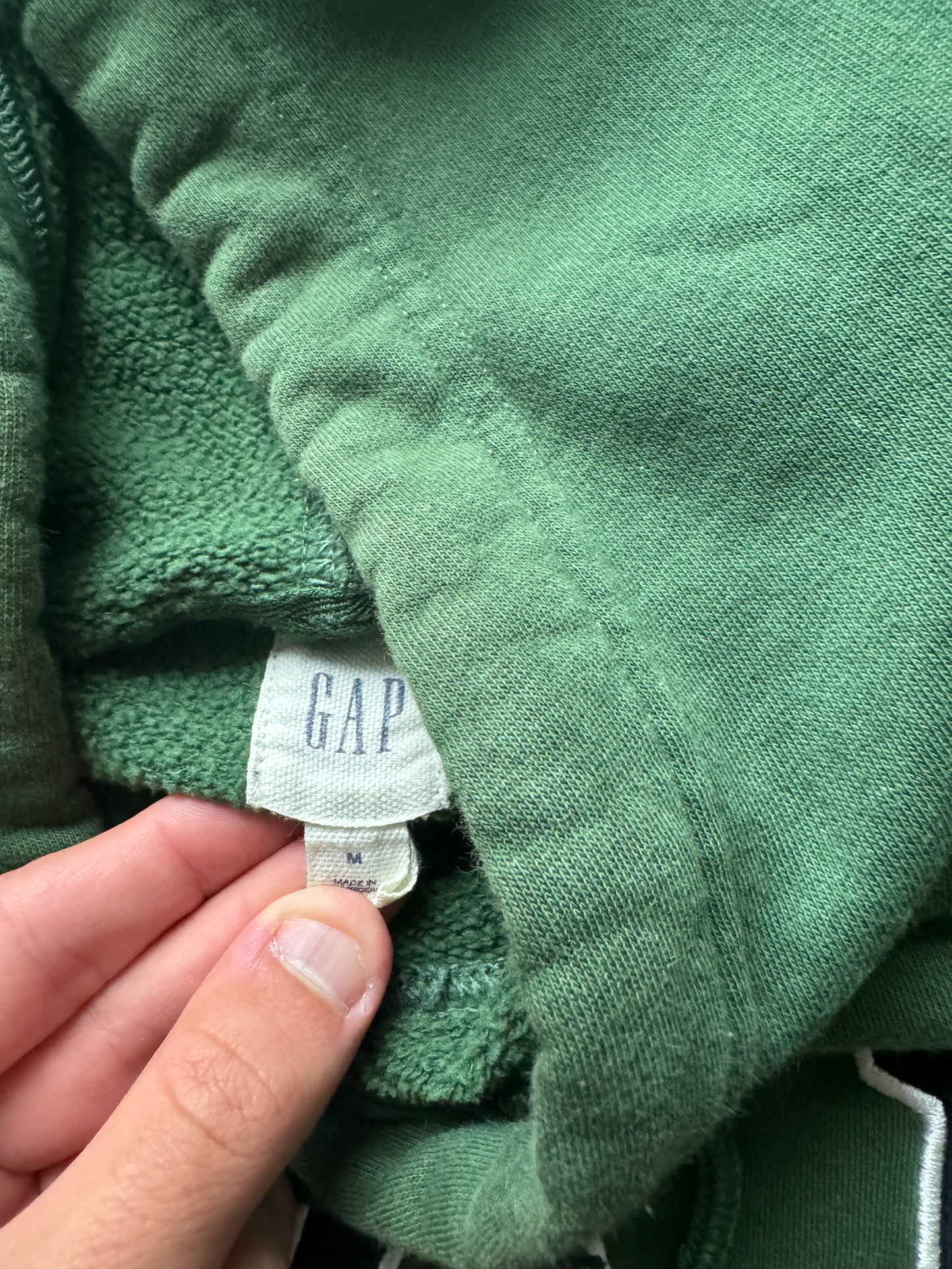 (M) Y2K Forest Green Gap Hoodie