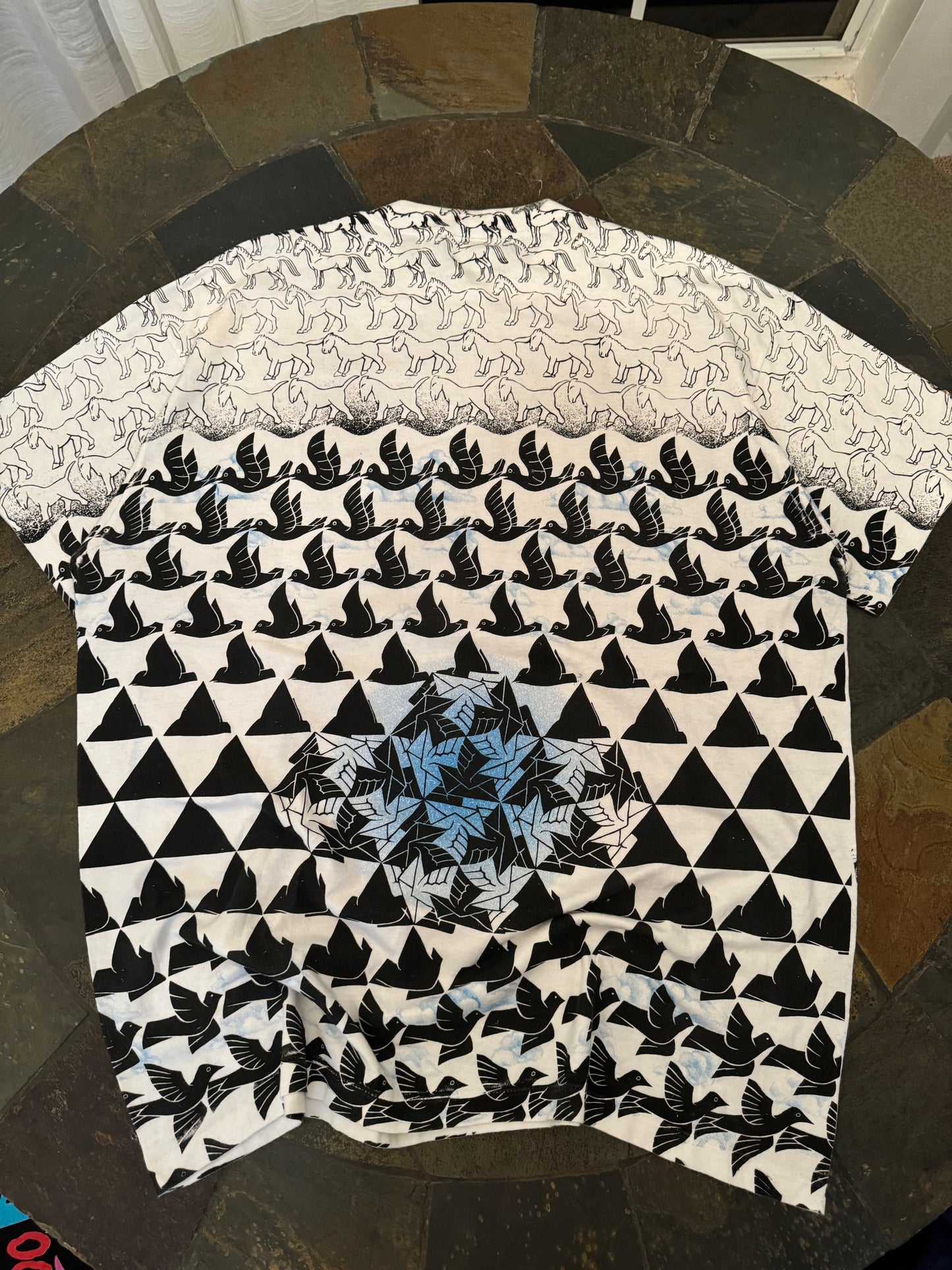 (XL) Vintage MC Escher Art AOP Graphic Tee